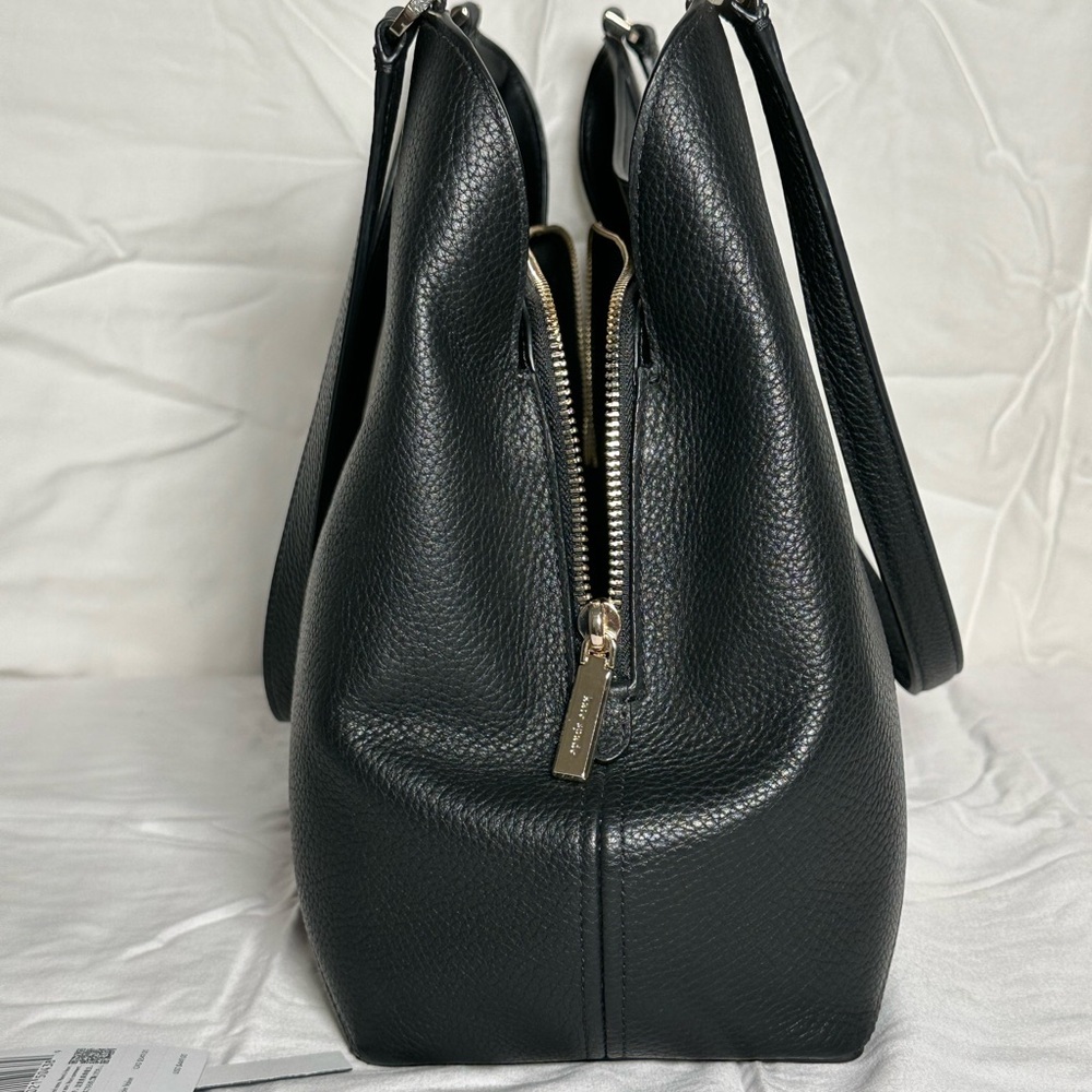 Kate Spade Black Pebbled Leather Triple Compartment Shoulder Bag - Picture 7 of 16
